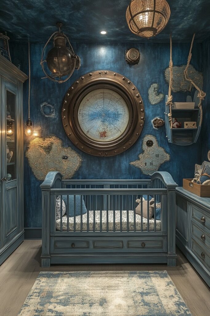 29 Ocean Nursery Ideas to Inspire Your Baby’s Love for the Ocean 8 Explorer’s Ocean Nook
