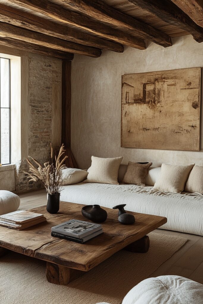 29 Wabi Sabi Japandi Living Room Ideas to Combine Natural Materials and Clean Lines 18 wabi sabi japandi living room