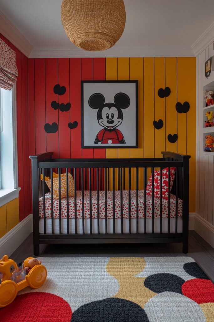 29 Disney Nursery Ideas to Celebrate Your Love of All Things Disney 1 Mickey’s Magical Hideaway