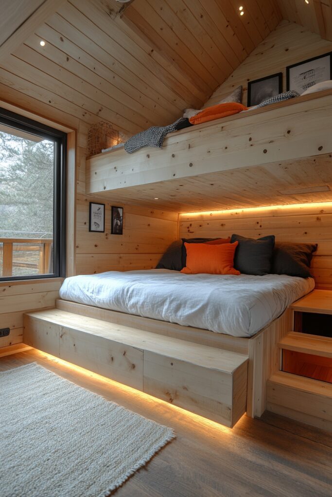 29 Small Cabin Interior with Loft Ideas for the Ultimate Cozy Escape 9 small cabin interior with loft