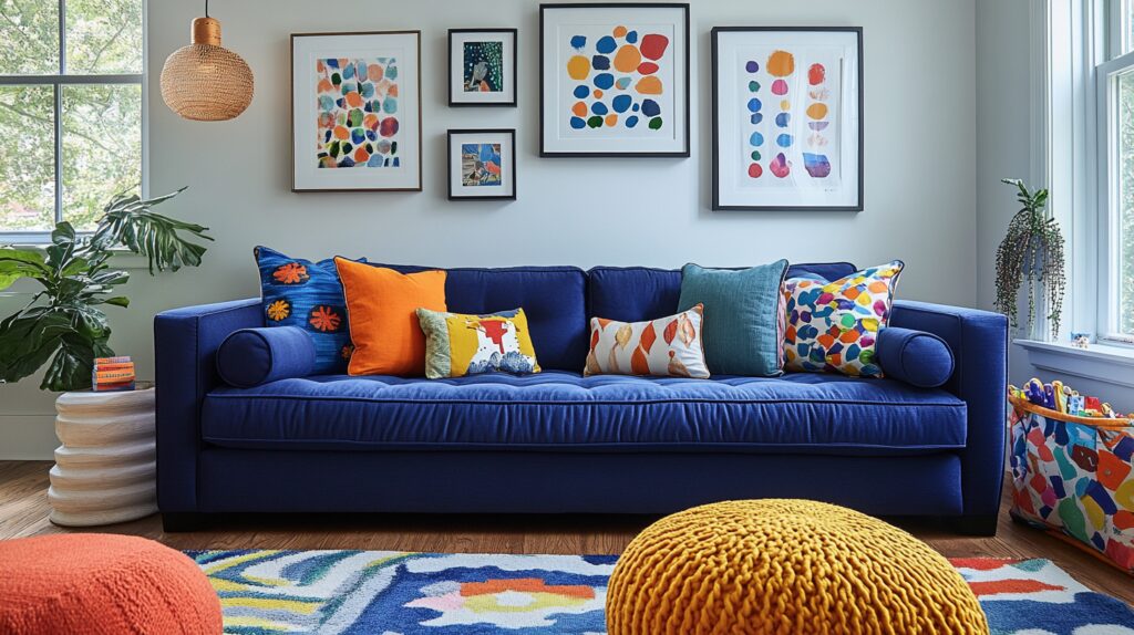 29 Blue Couch Living Room Ideas to Add a Pop of Color to Your Home 2 blue couch living room