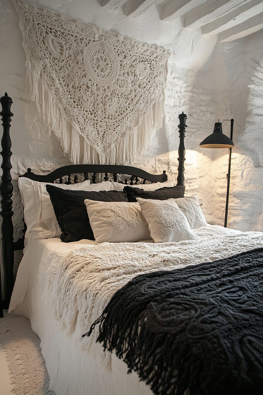 29 Monochrome Boho Bedroom Ideas for a Bold and Beautiful Bedroom Makeover 1 Monochrome Boho Bedroom