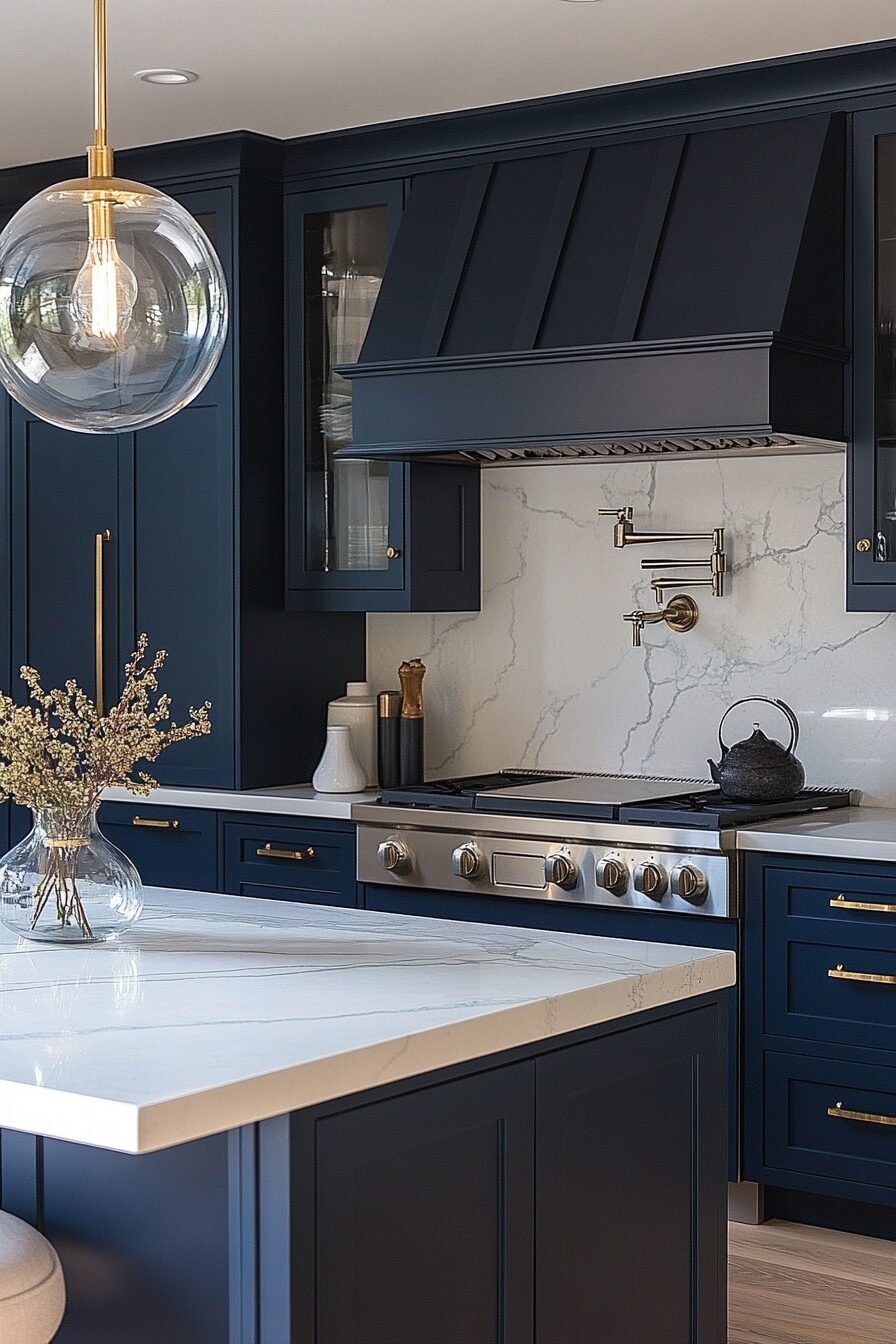 19 Blue Kitchen Cabinets to Transform Your Kitchen into a Serene Oasis 1 blue kitchen cabinets