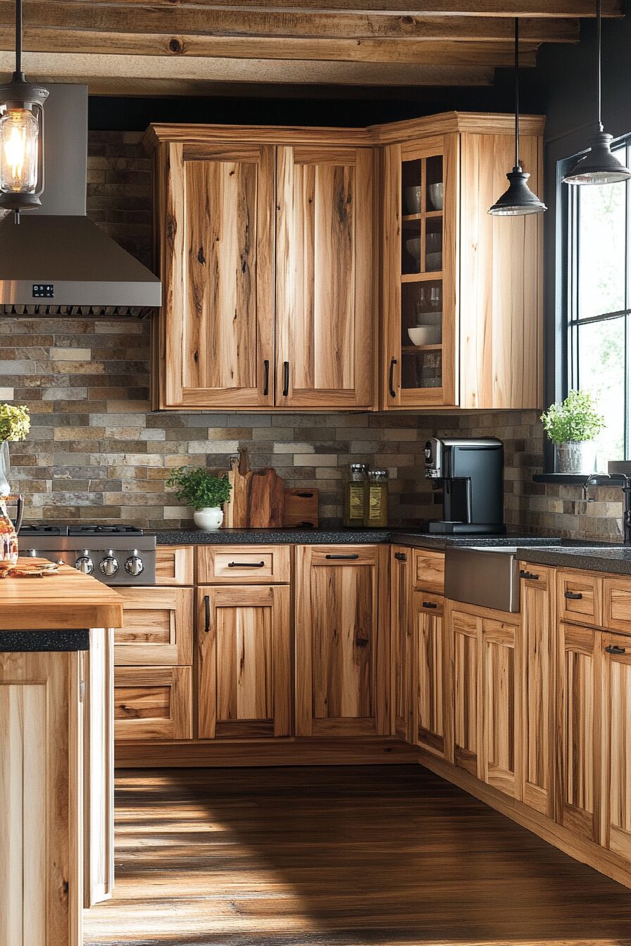 19 Hickory Kitchen Cabinets for a Rustic Yet Contemporary Culinary Hub 1 hickory kitchen cabinets