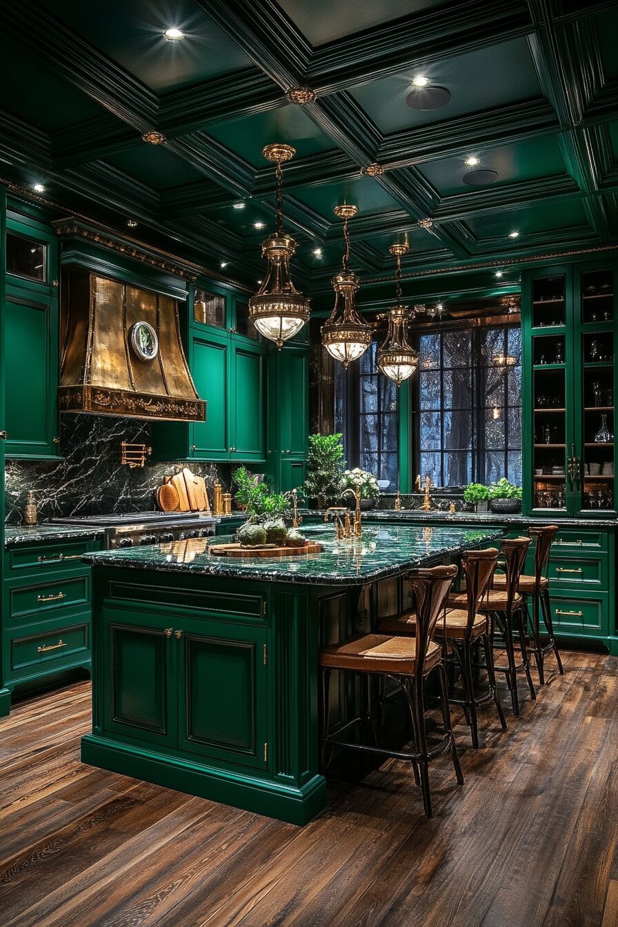 19 Emerald Green Kitchen Cabinets for a Bold and Beautiful Statement in Your Kitchen 1 Emerald Green Kitchen Cabinets