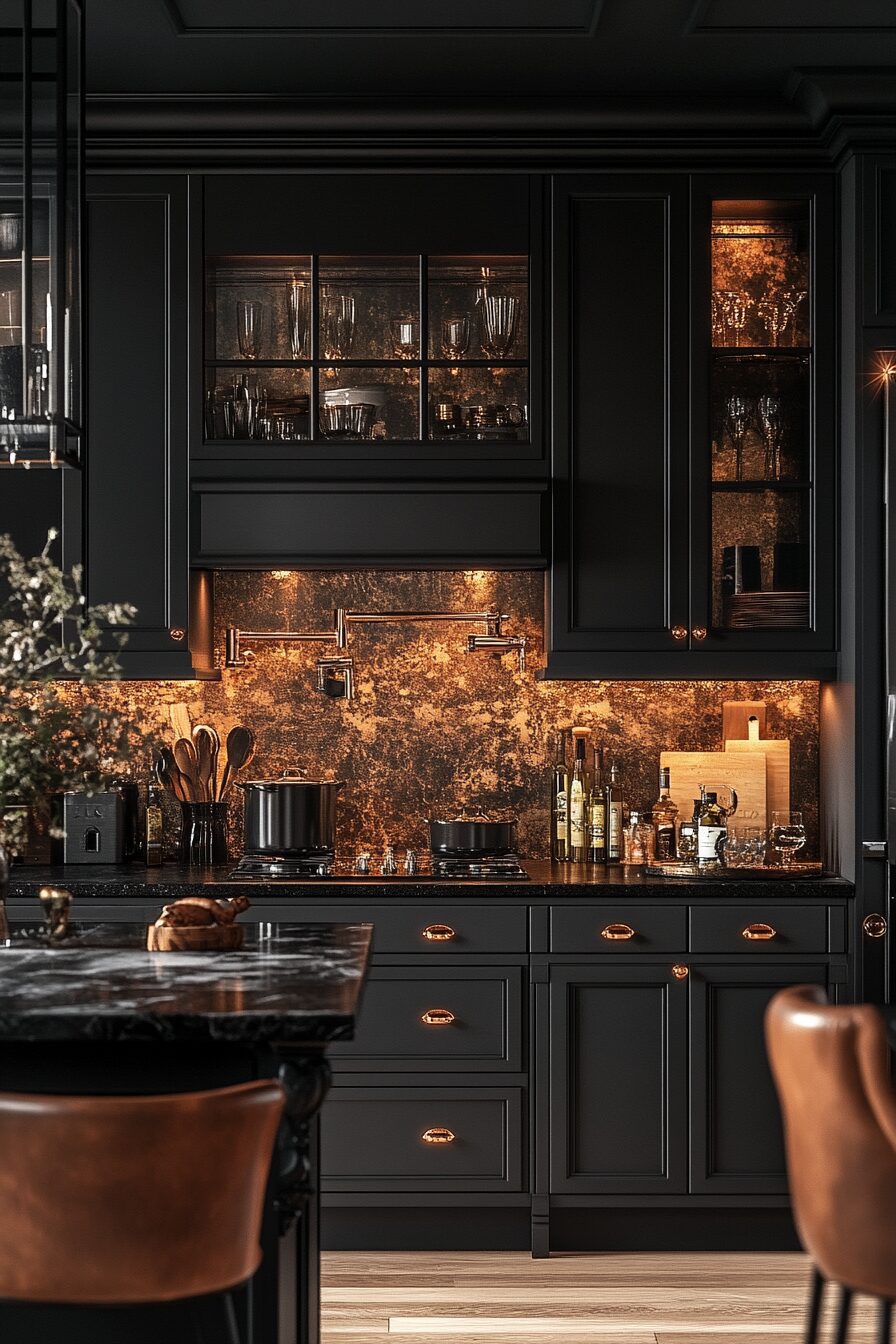 19 Black Kitchen Cabinets for Crafting a Stylish and Functional Culinary Hub 10 black kitchen cabinets