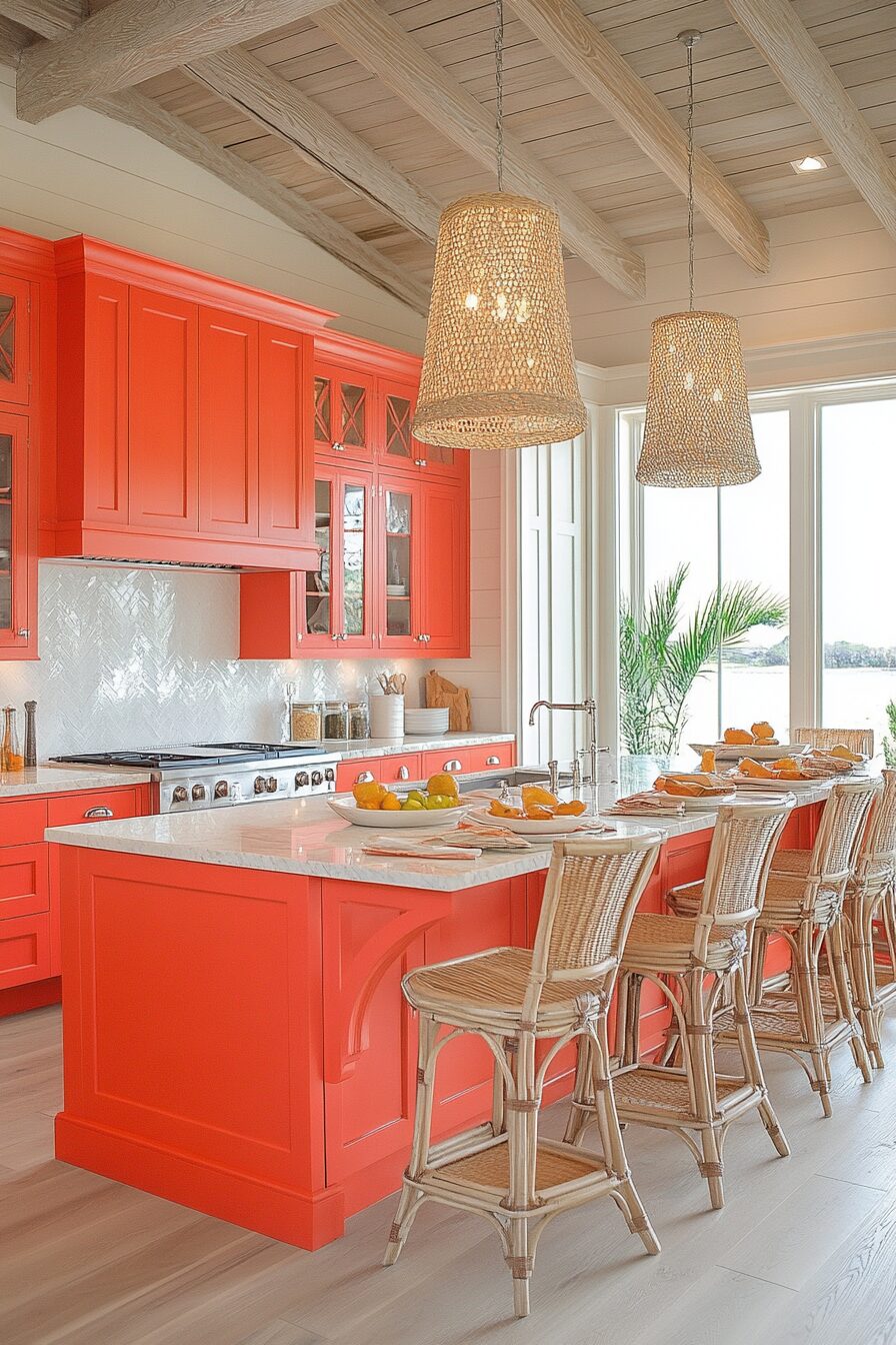 19 Red Kitchen Cabinets to Create a Bold and Beautiful Centerpiece in Your Home 10 red kitchen cabinets