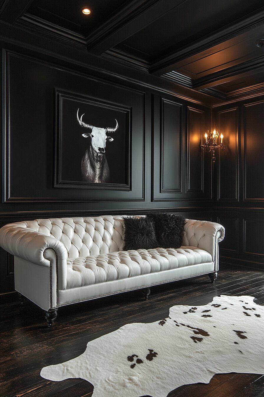 29 Black and White Living Room Ideas for Perfecting Your Living Room Aesthetic 11 Black and white living room