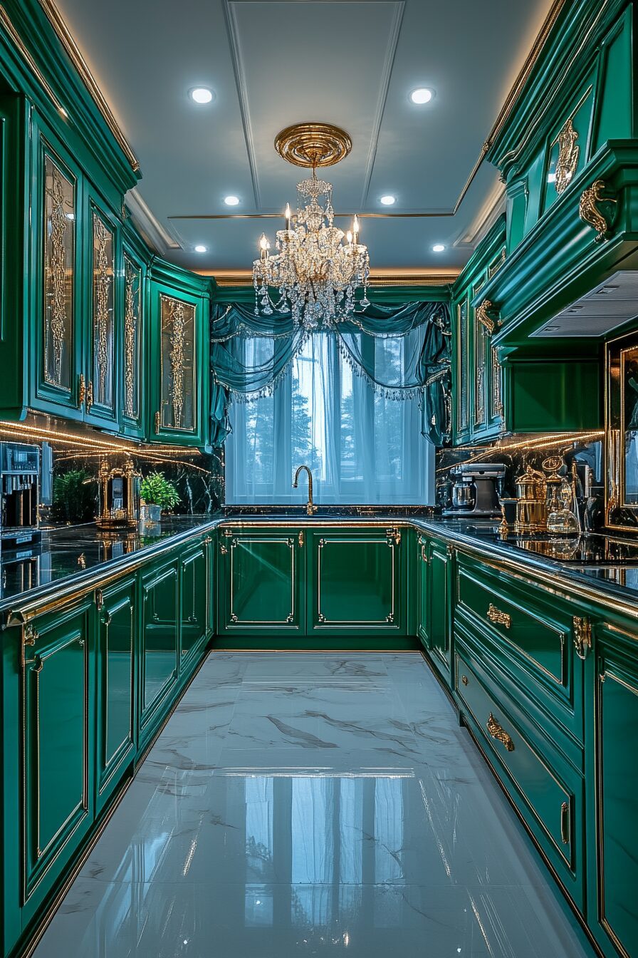 19 Emerald Green Kitchen Cabinets for a Bold and Beautiful Statement in Your Kitchen 12 Emerald Green Kitchen Cabinets