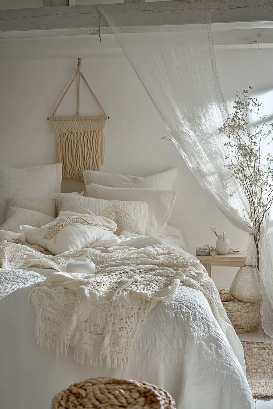 29 Monochrome Boho Bedroom Ideas for a Bold and Beautiful Bedroom Makeover 12 Monochrome Boho Bedroom