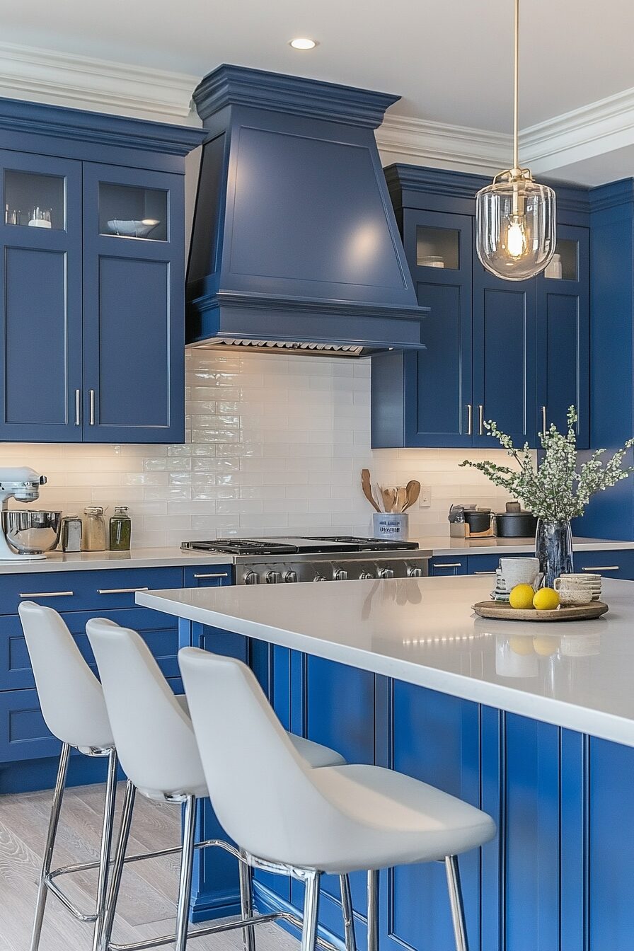 19 Blue Kitchen Cabinets to Transform Your Kitchen into a Serene Oasis 12 blue kitchen cabinets