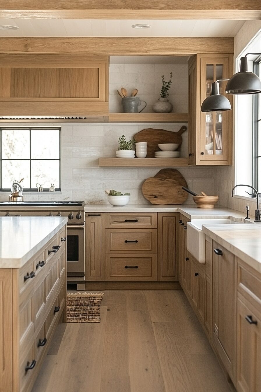 19 Oak Kitchen Cabinets to Add Character and Texture to Your Kitchen 13 oak kitchen cabinets