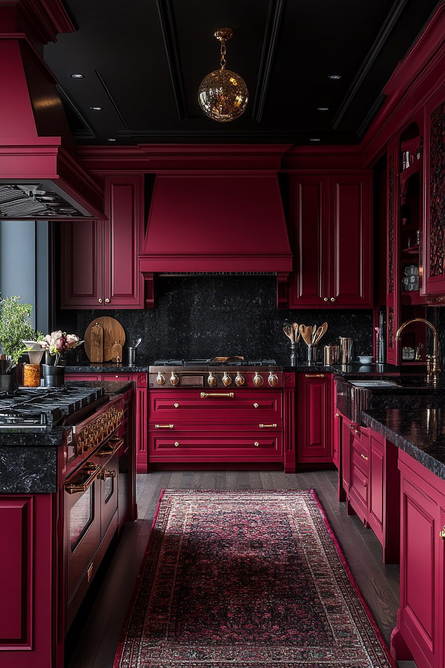 19 Red Kitchen Cabinets to Create a Bold and Beautiful Centerpiece in Your Home 14 red kitchen cabinets