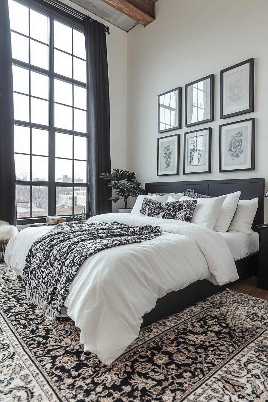 29 Monochrome Boho Bedroom Ideas for a Bold and Beautiful Bedroom Makeover 14 Monochrome Boho Bedroom