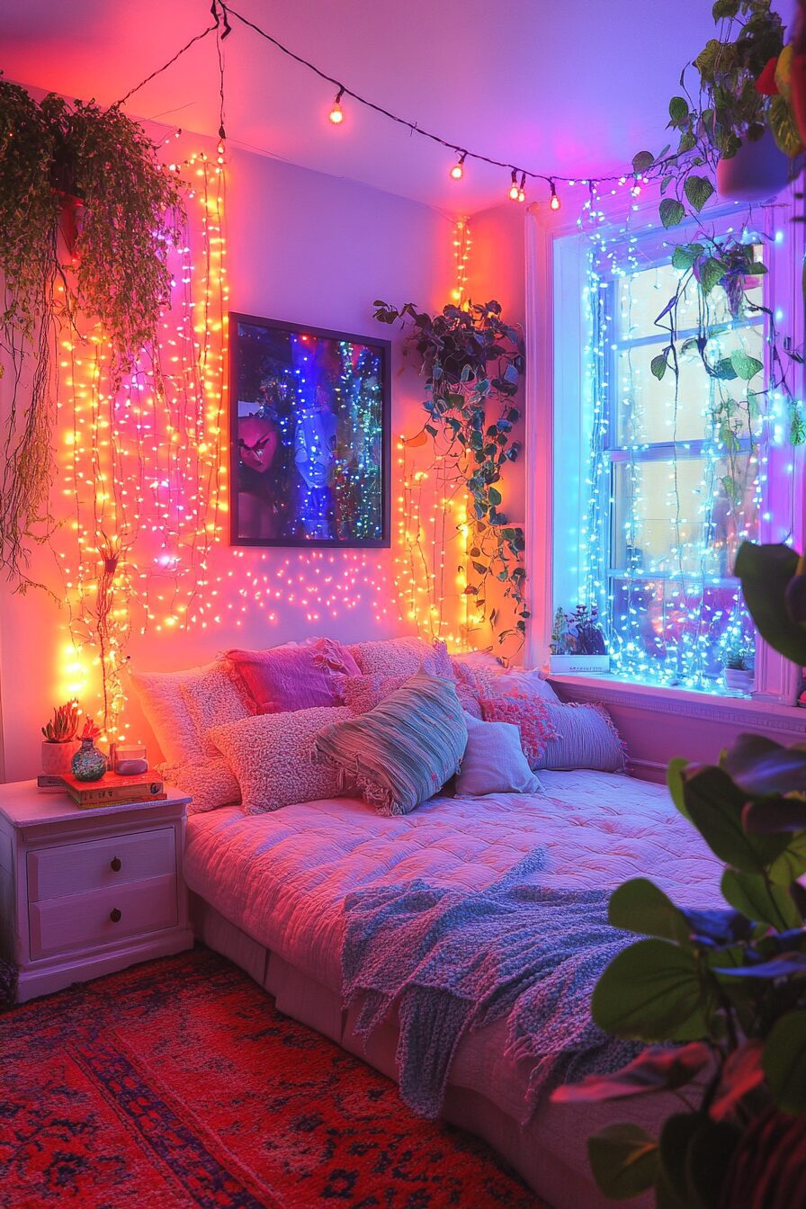 29 Boho Fairy Lights Bedroom Ideas to Create a Beautiful, Ethereal Bedroom 14 boho fairy lights bedroom ideas