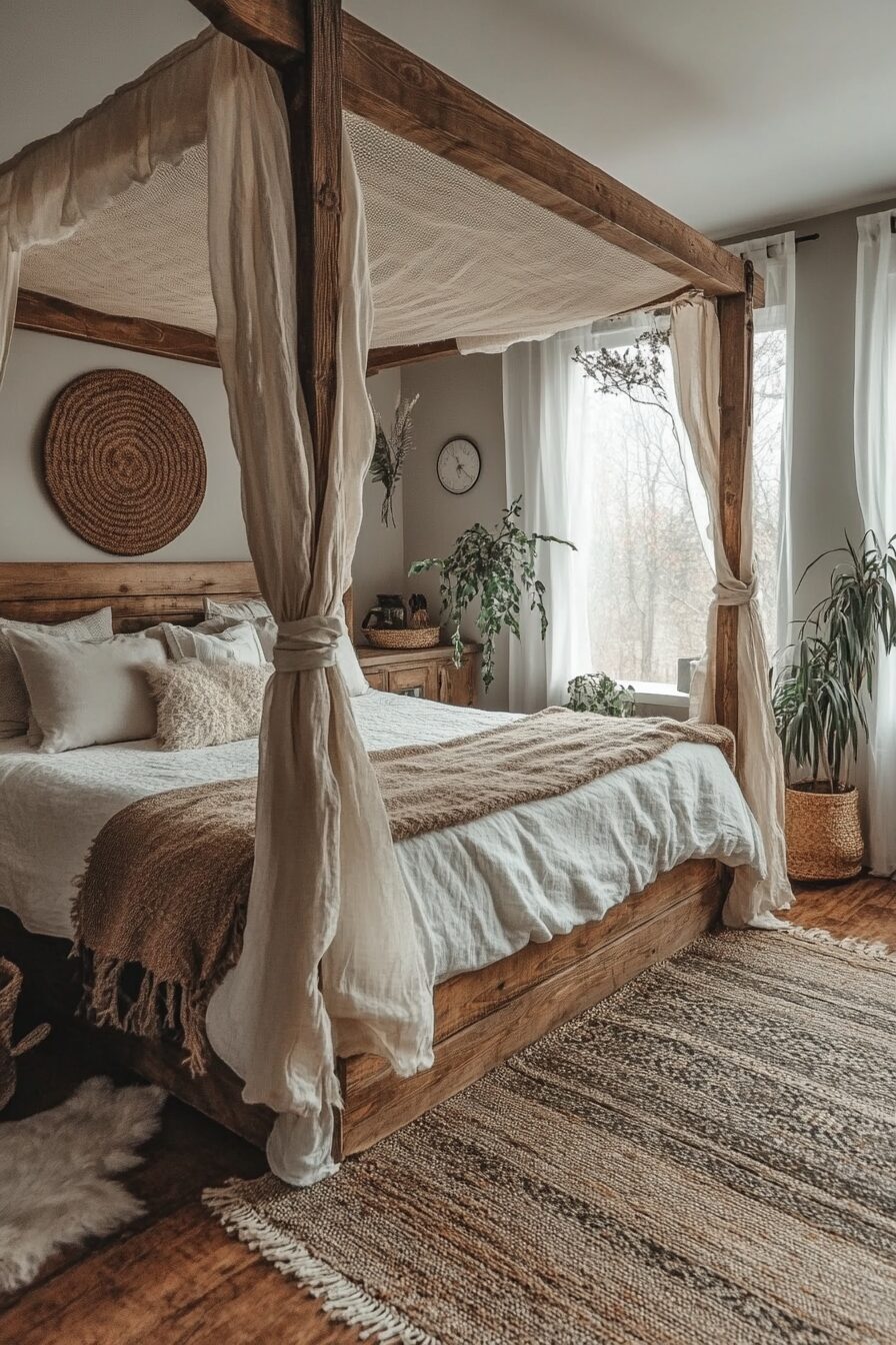 29 Boho Bedroom with Canopy Ideas for a Relaxing, Enchanting Bedroom Makeover 14 Boho Bedroom with Canopy
