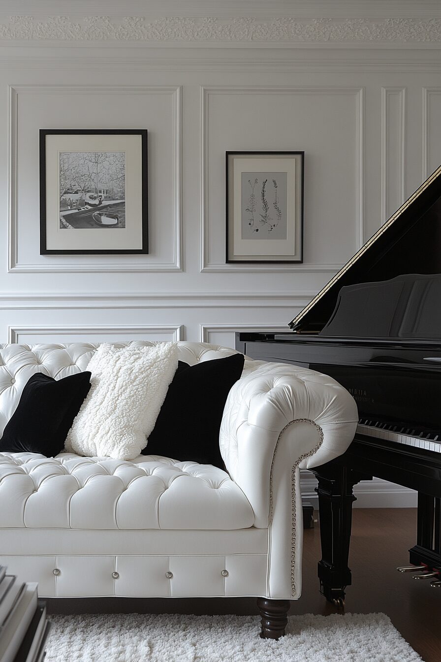29 Black and White Living Room Ideas for Perfecting Your Living Room Aesthetic 14 Black and white living room