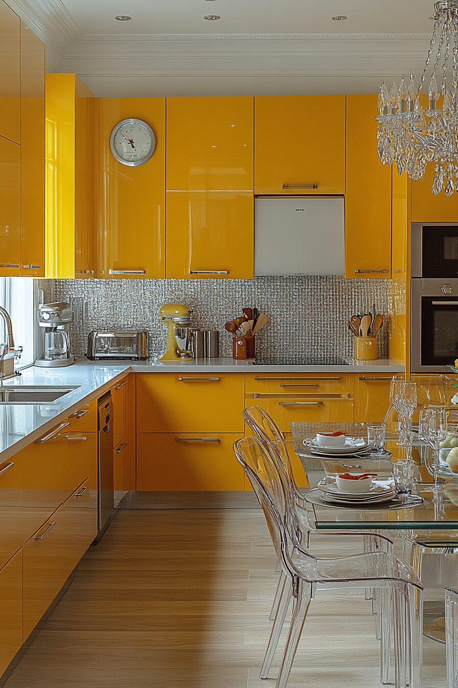 19 Yellow Kitchen Cabinets to Inspire Happiness and Freshness in Your Kitchen 14 yellow kitchen cabinets