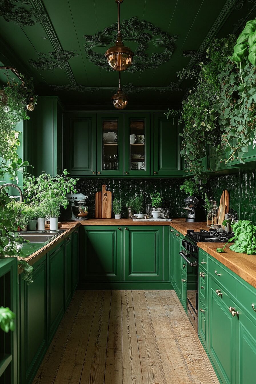 19 Emerald Green Kitchen Cabinets for a Bold and Beautiful Statement in Your Kitchen 15 Emerald Green Kitchen Cabinets