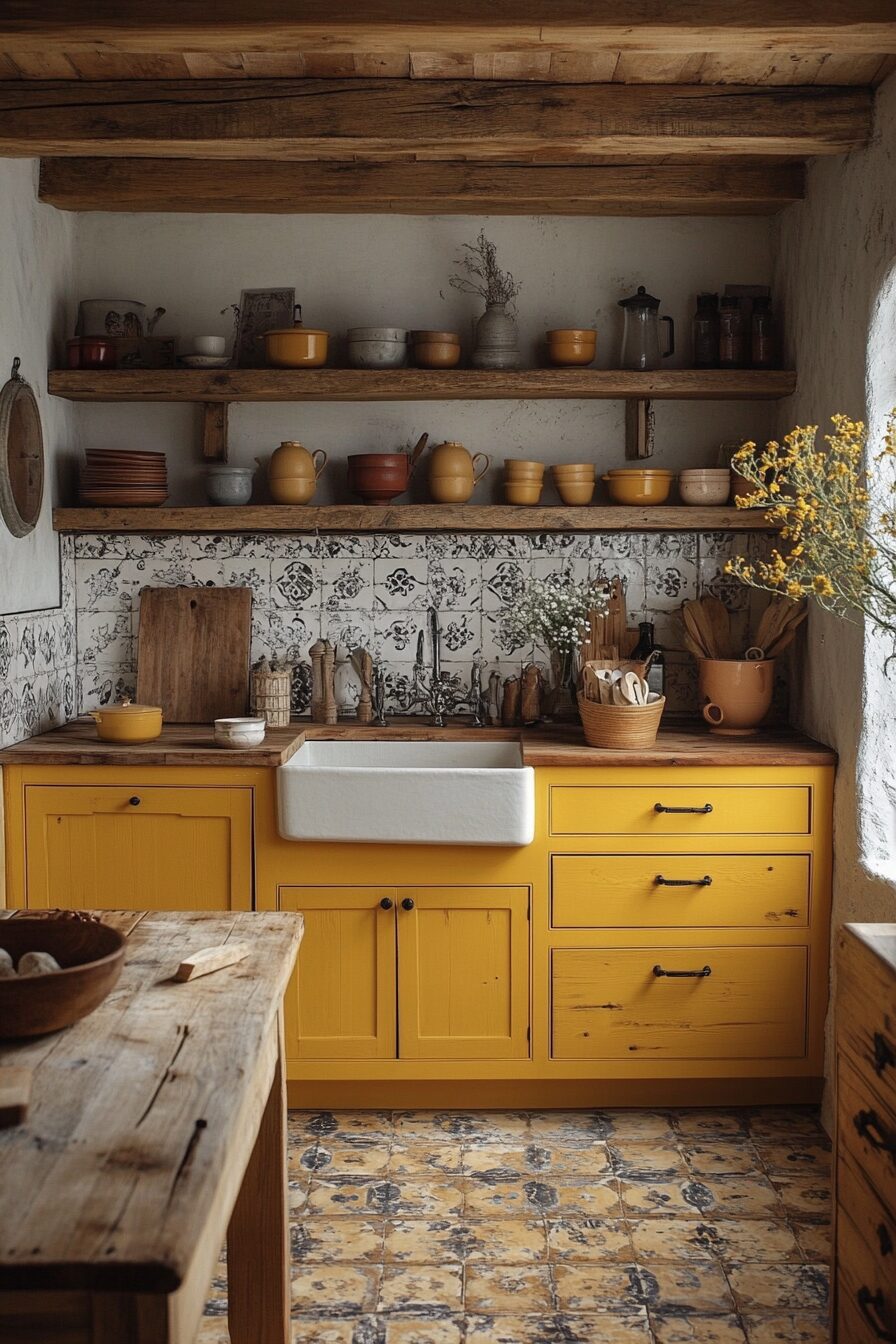 19 Yellow Kitchen Cabinets to Inspire Happiness and Freshness in Your Kitchen 15 yellow kitchen cabinets