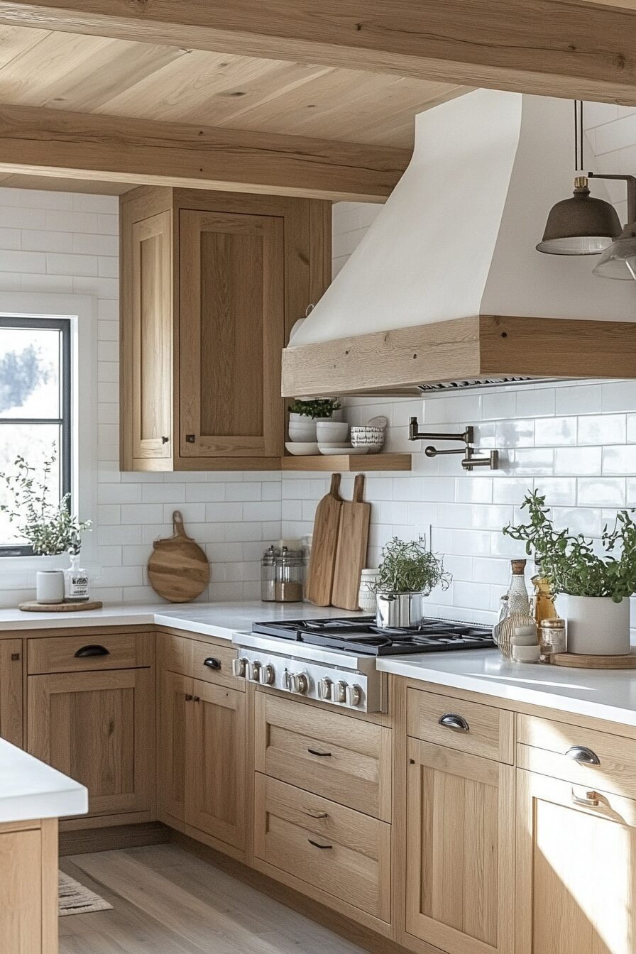 19 Oak Kitchen Cabinets to Add Character and Texture to Your Kitchen 15 oak kitchen cabinets