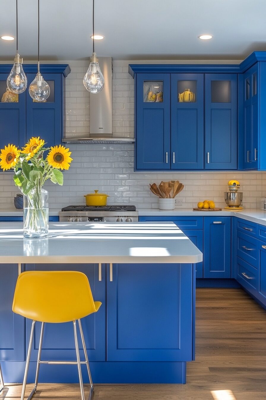 19 Blue Kitchen Cabinets to Transform Your Kitchen into a Serene Oasis 16 blue kitchen cabinets