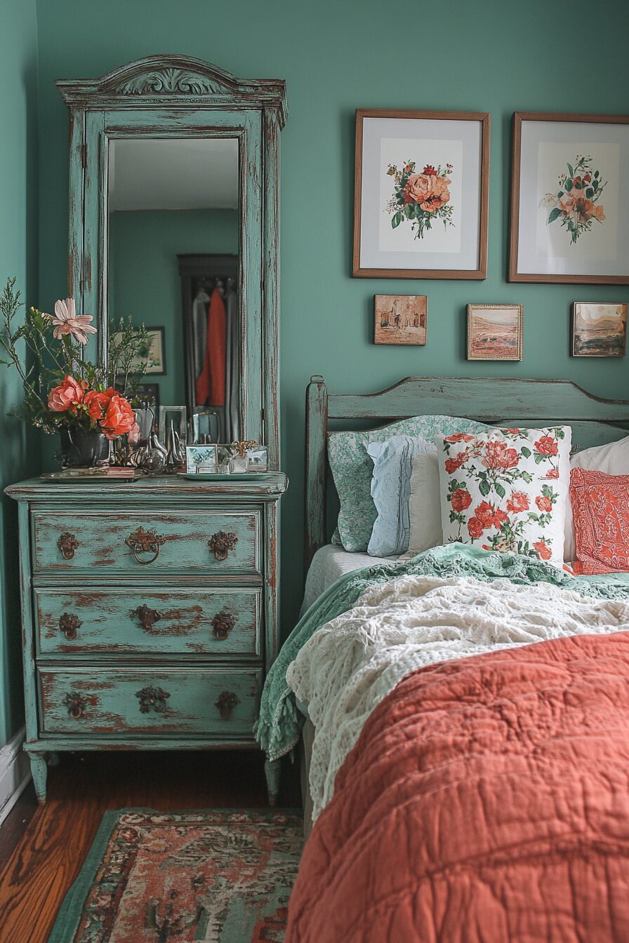 29 Small Maximalist Bedroom Ideas for a Fun and Eclectic Bedroom Makeover 16 Small Maximalist Bedroom