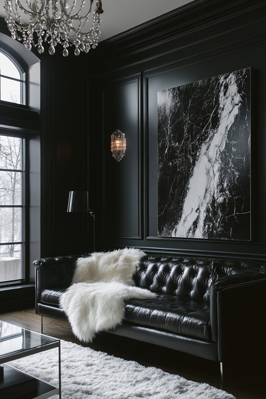 29 Black and White Living Room Ideas for Perfecting Your Living Room Aesthetic 17 Black and white living room
