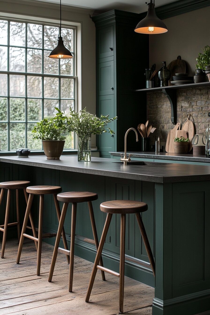 29 Dark Green Kitchen Cabinets to Bring Color and Character to Your Cooking Space 17 dark green kitchen cabinets