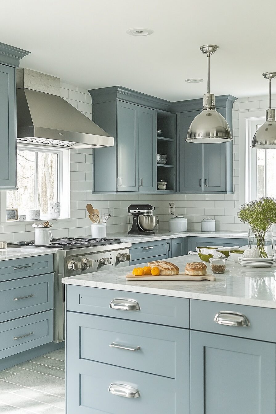 19 Blue Kitchen Cabinets to Transform Your Kitchen into a Serene Oasis 17 blue kitchen cabinets