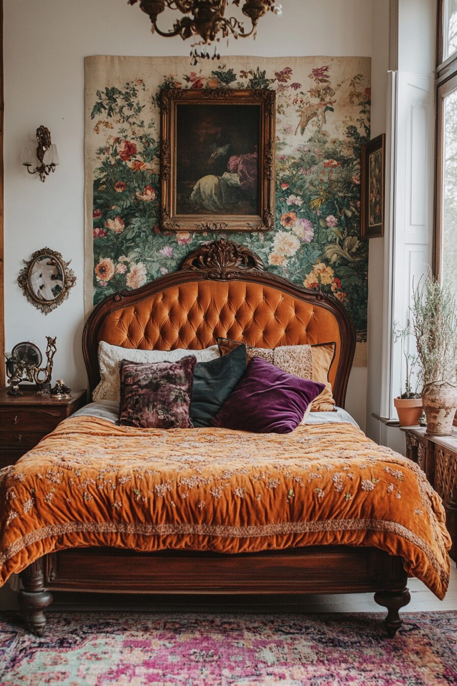 29 Small Maximalist Bedroom Ideas for a Fun and Eclectic Bedroom Makeover 17 Small Maximalist Bedroom