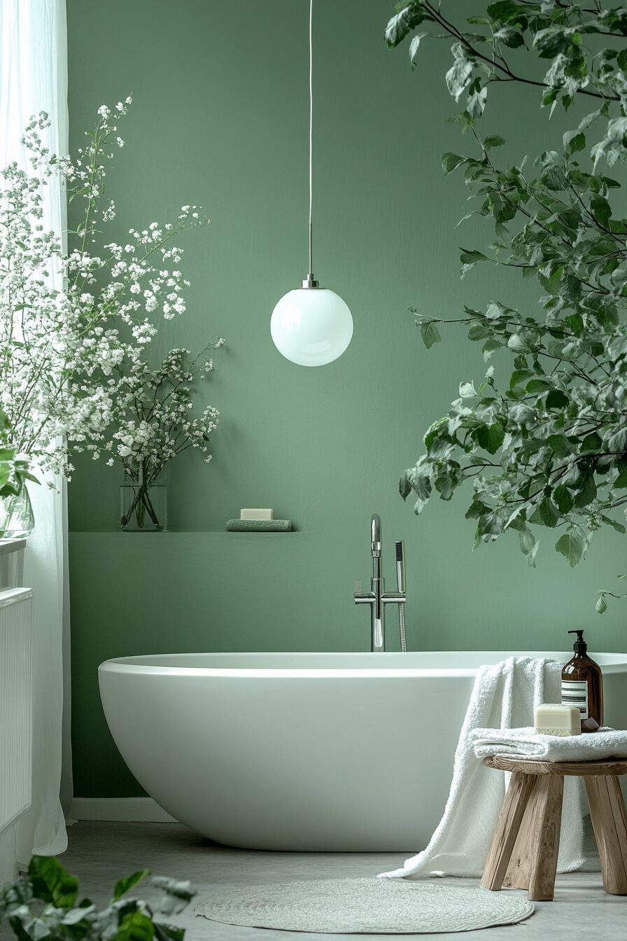 29 Green Bathroom Ideas to Create a Serene and Beautiful Bathroom Environment 18 green bathroom