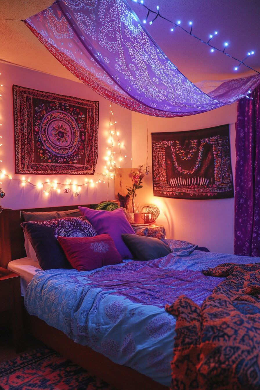29 Boho Bedroom with Canopy Ideas for a Relaxing, Enchanting Bedroom Makeover 18 Boho Bedroom with Canopy