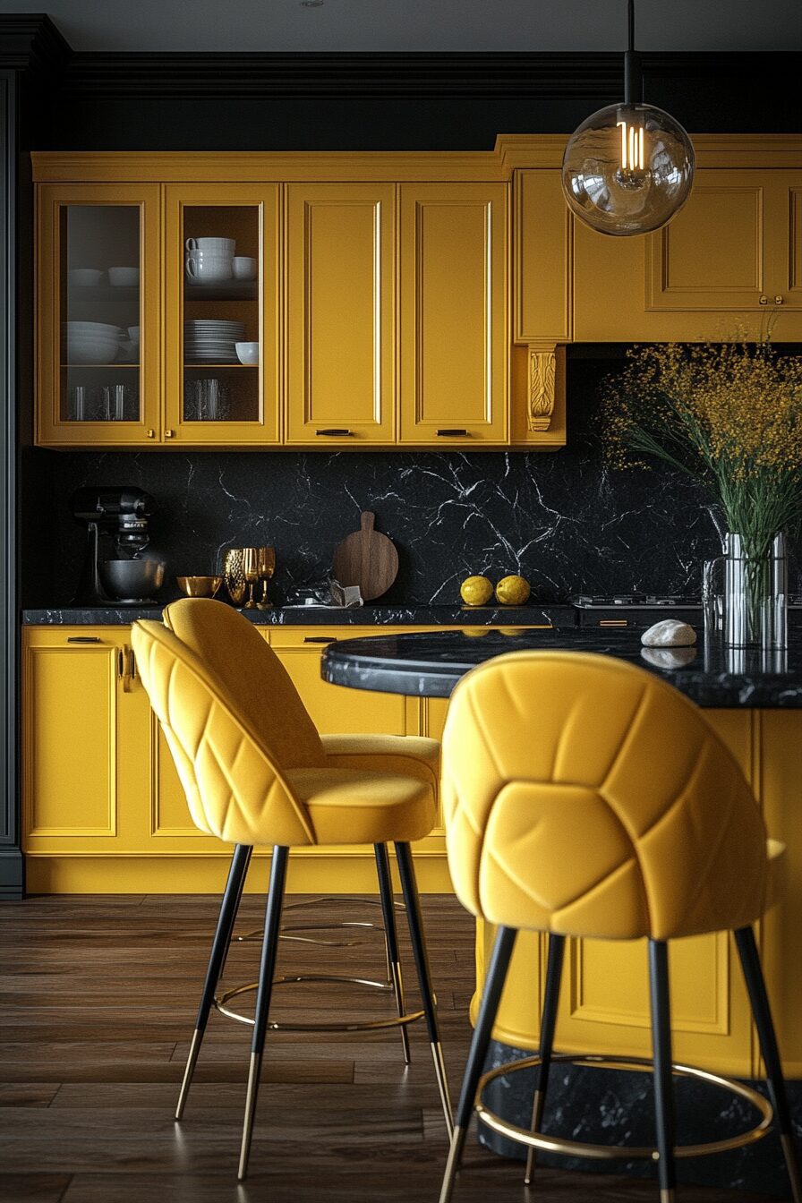 19 Yellow Kitchen Cabinets to Inspire Happiness and Freshness in Your Kitchen 18 yellow kitchen cabinets