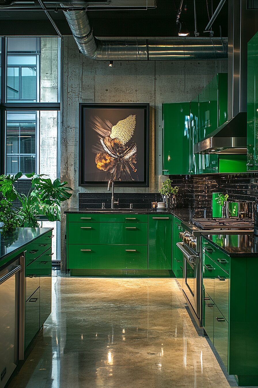 19 Emerald Green Kitchen Cabinets for a Bold and Beautiful Statement in Your Kitchen 18 Emerald Green Kitchen Cabinets