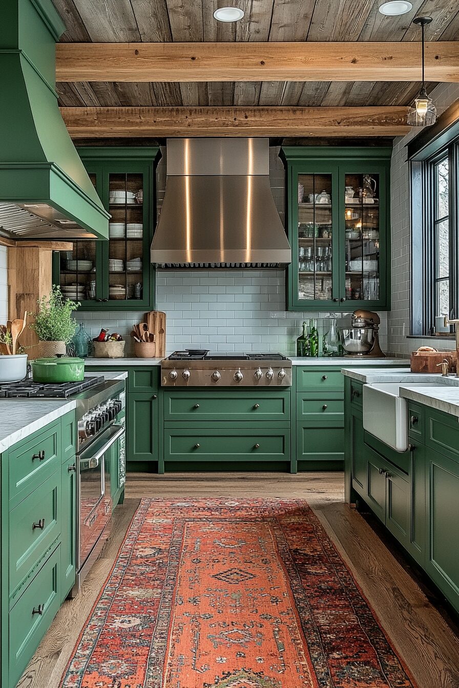 19 Emerald Green Kitchen Cabinets for a Bold and Beautiful Statement in Your Kitchen 19 Emerald Green Kitchen Cabinets
