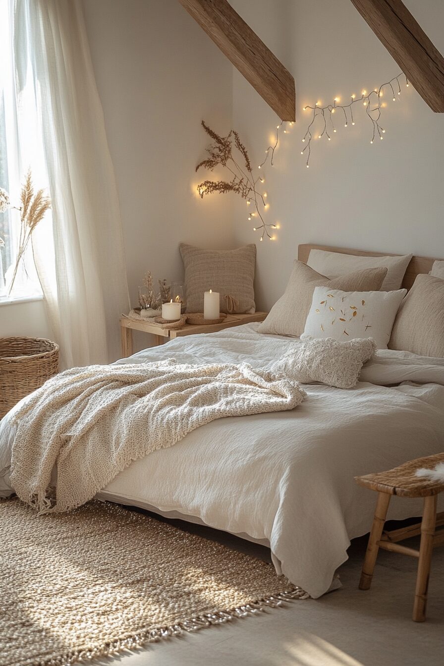 29 Boho Fairy Lights Bedroom Ideas to Create a Beautiful, Ethereal Bedroom 19 boho fairy lights bedroom ideas