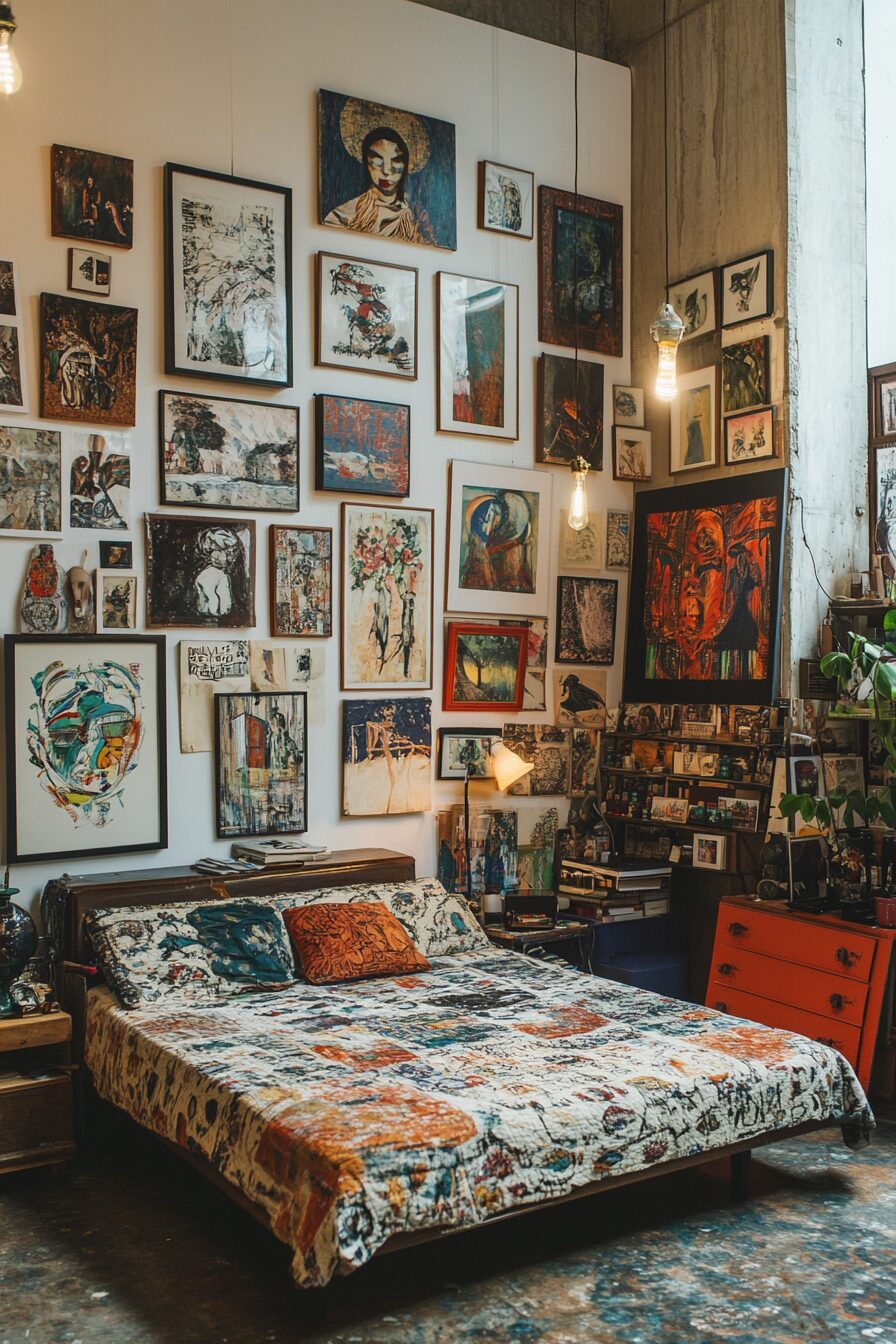 29 Small Maximalist Bedroom Ideas for a Fun and Eclectic Bedroom Makeover 2 Small Maximalist Bedroom
