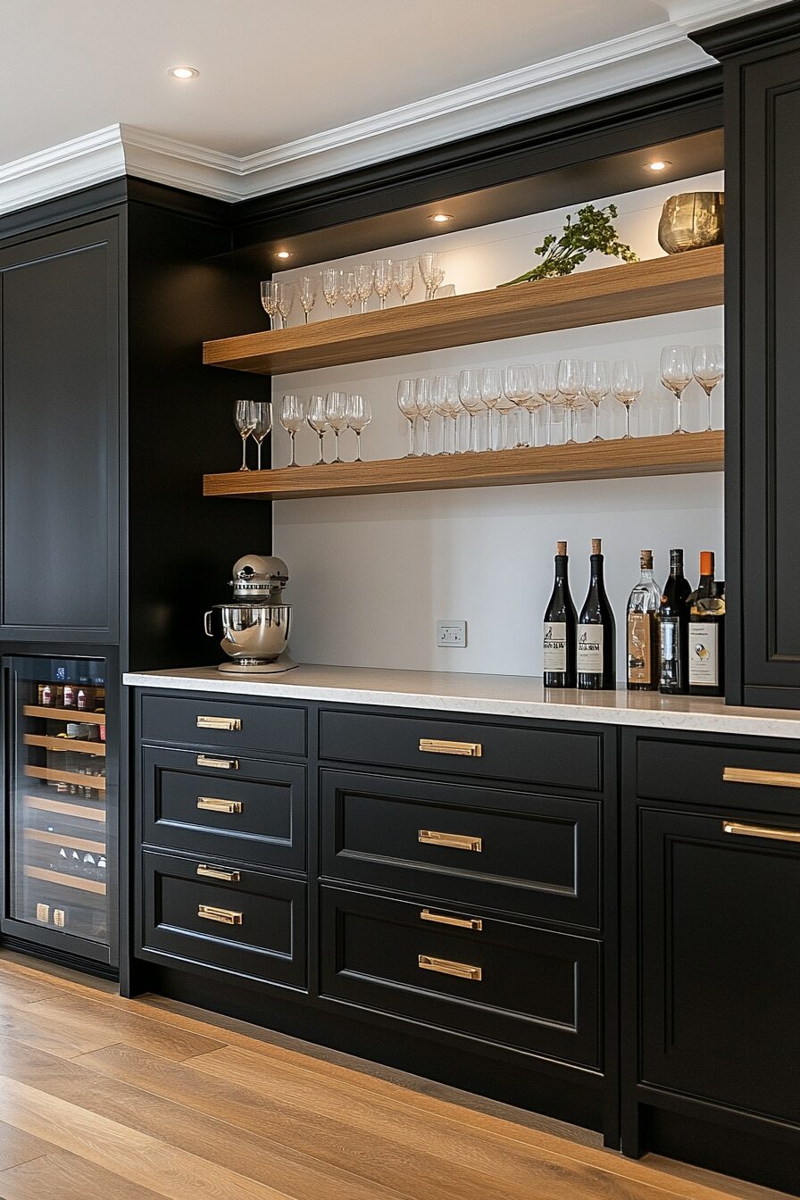 19 Black Kitchen Cabinets for Crafting a Stylish and Functional Culinary Hub 2 black kitchen cabinets