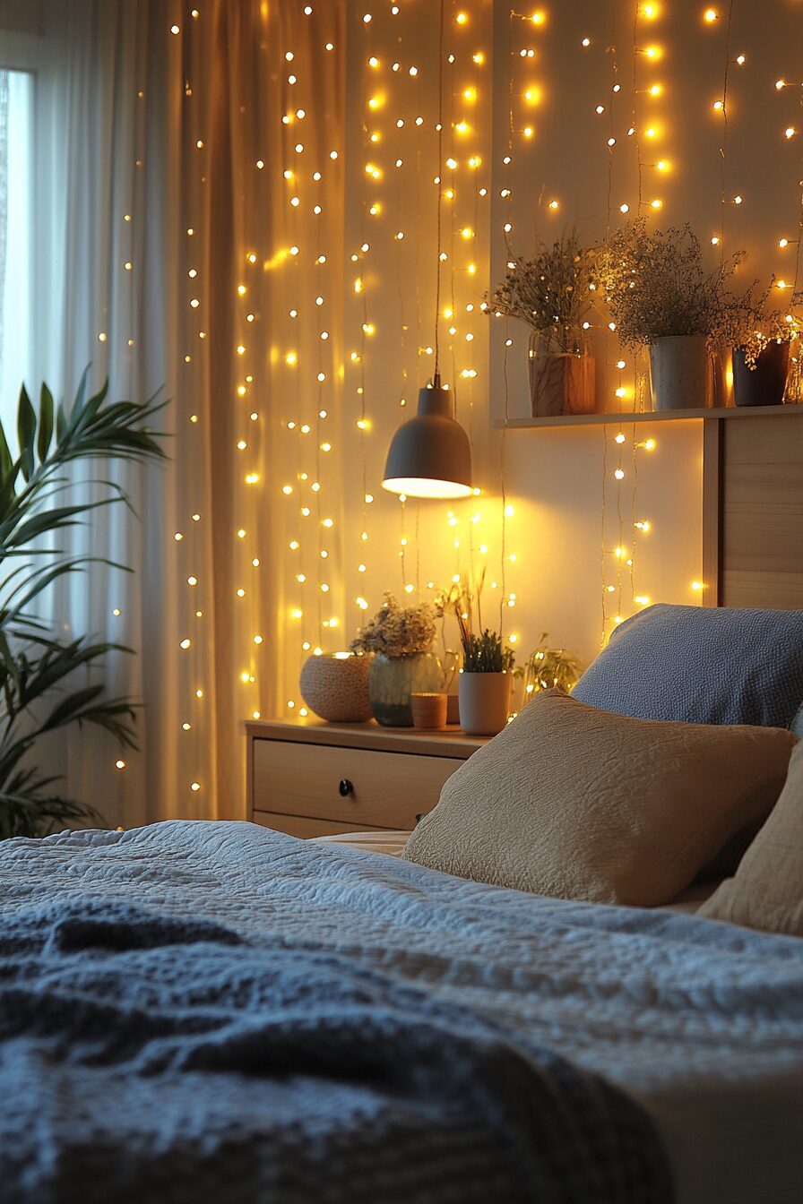 29 Boho Fairy Lights Bedroom Ideas to Create a Beautiful, Ethereal Bedroom 20 boho fairy lights bedroom ideas