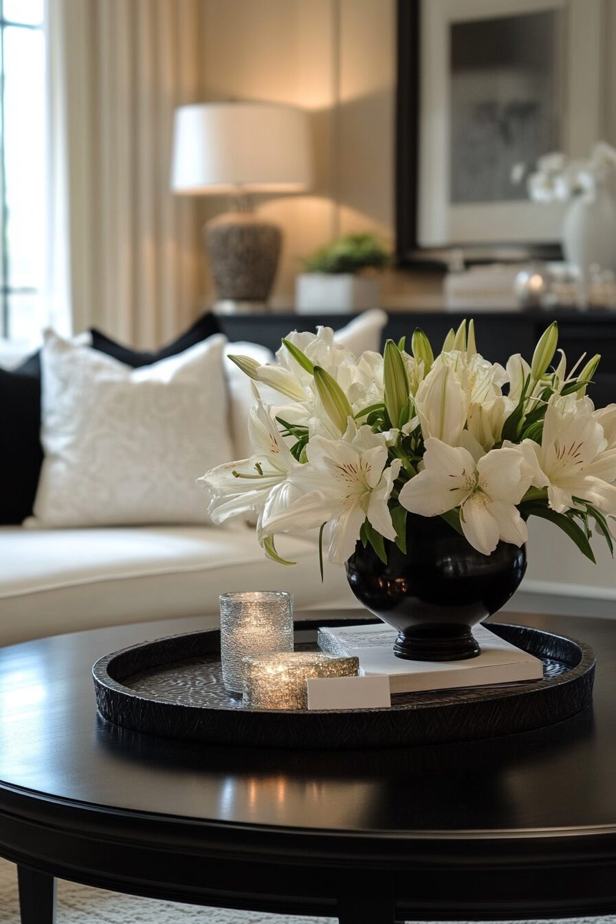 29 Black and White Living Room Ideas for Perfecting Your Living Room Aesthetic 20 Black and white living room