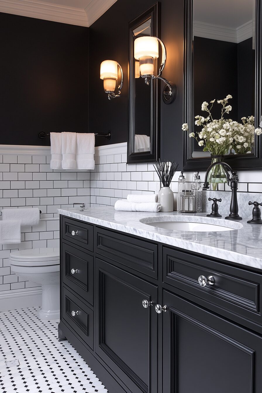 29 Black Bathroom Ideas for a Bold and Luxurious Bathroom Transformation 22 black bathroom