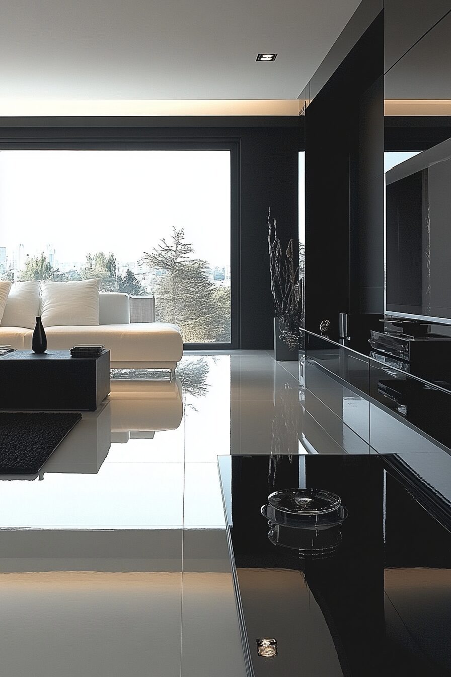 29 Black and White Living Room Ideas for Perfecting Your Living Room Aesthetic 23 Black and white living room