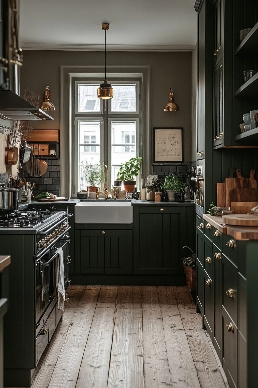 29 Dark Green Kitchen Cabinets to Bring Color and Character to Your Cooking Space 24 dark green kitchen cabinets