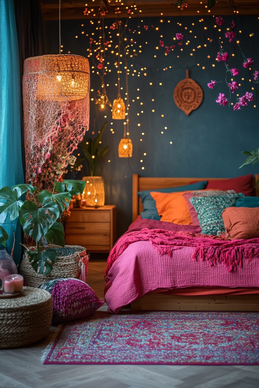 29 Boho Fairy Lights Bedroom Ideas to Create a Beautiful, Ethereal Bedroom 25 boho fairy lights bedroom ideas