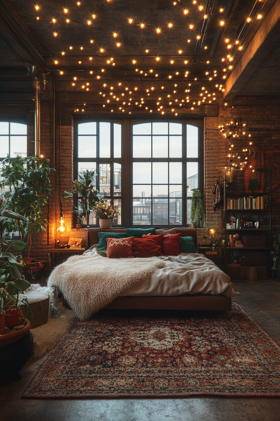 29 Boho Fairy Lights Bedroom Ideas to Create a Beautiful, Ethereal Bedroom 26 boho fairy lights bedroom ideas