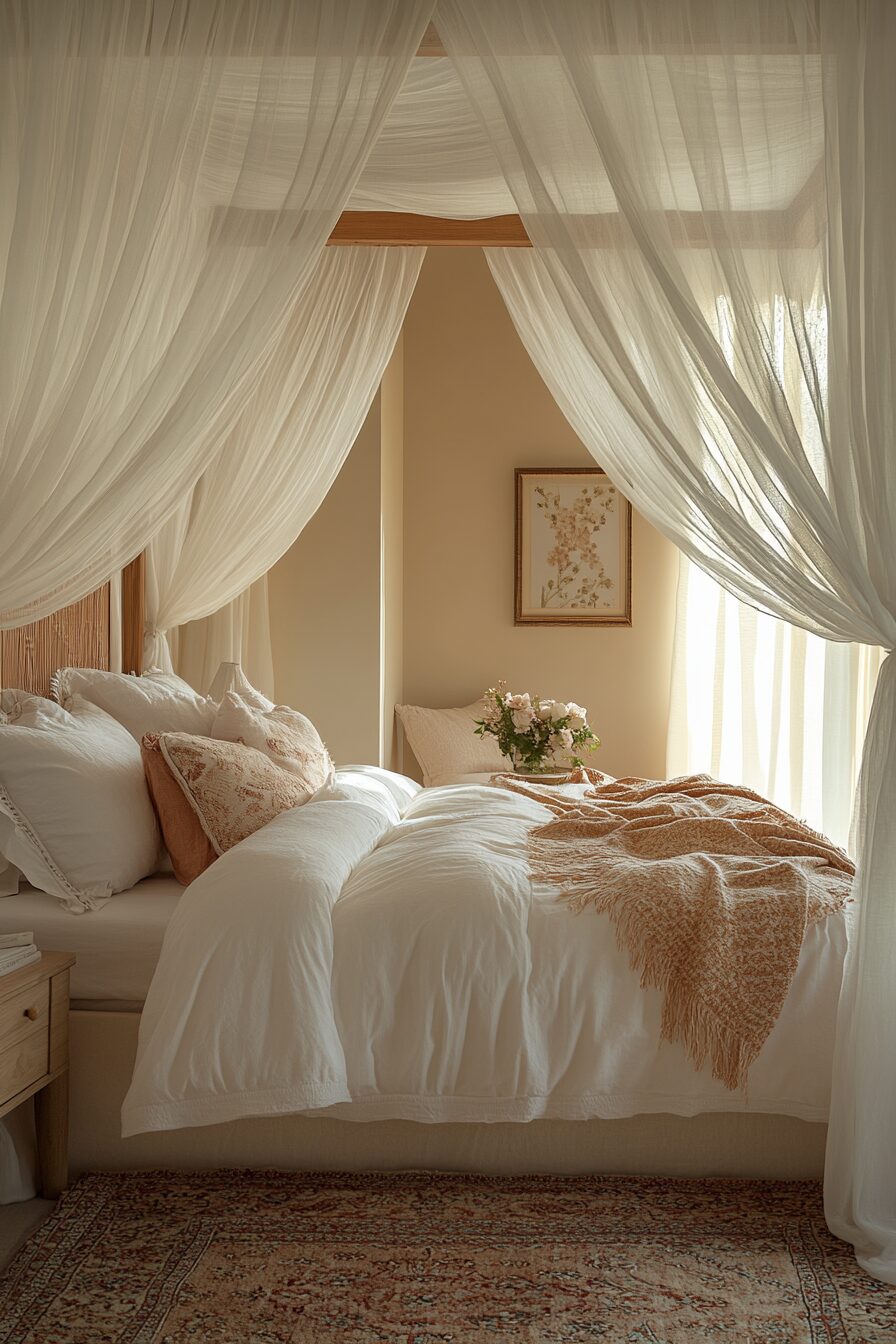 29 Boho Bedroom with Canopy Ideas for a Relaxing, Enchanting Bedroom Makeover 27 Boho Bedroom with Canopy