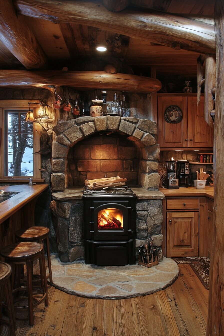 29 Little Cabin Kitchen Ideas to Bring Rustic Charm to Your Cooking Area 28 little cabin kitchen