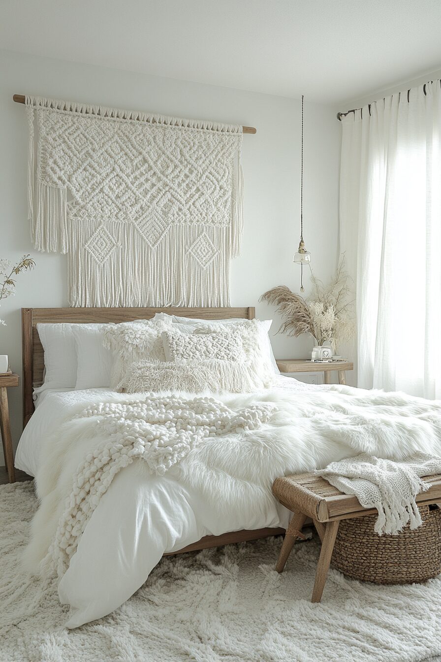 29 Monochrome Boho Bedroom Ideas for a Bold and Beautiful Bedroom Makeover 28 Monochrome Boho Bedroom