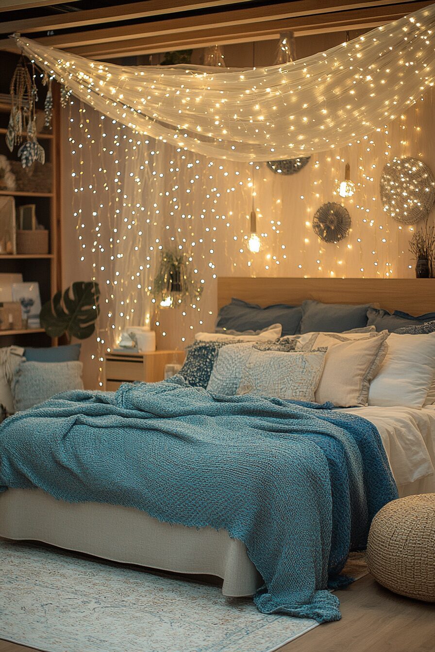 29 Boho Fairy Lights Bedroom Ideas to Create a Beautiful, Ethereal Bedroom 29 boho fairy lights bedroom ideas